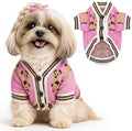 Small Dog Sweaters Cute Bear Dog Cardigans Clothes for Small Medium Dogs Boy Girl Puppy Cat Knitting Cardigan Outfits Dogs Winter Coats Warm Pet Doggy Clothes Soft Knitwear (Pink, Medium)