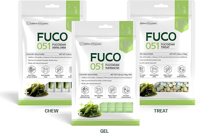 Fucoidan Functional Supplement Chew for Dogs - Immune System & Digestive Health Booster with Seaweed Superfoods Treats