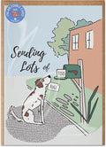 Poochie Post Edible Greeting Card for Dogs, Bacon-Flavored Dog Treat Gift with Edible Ink Pen, "Sending Lots of Love" Design, Gluten & Grain Free, Made in USA