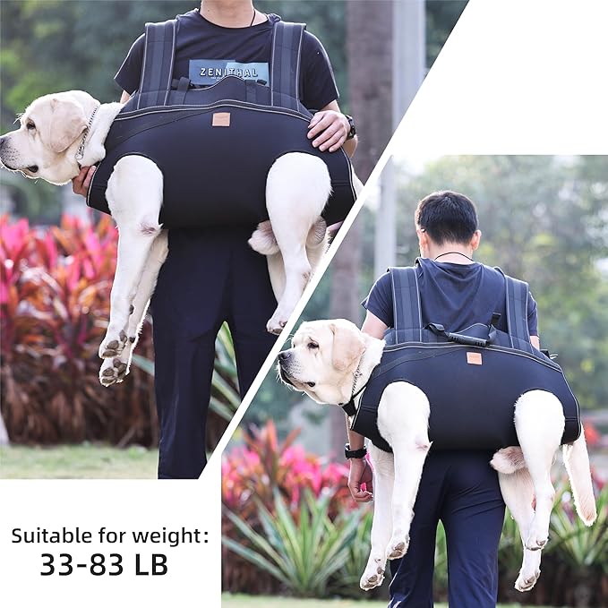 ETIAL Dog Lift Harness, Secure Harness for Assisted Mobility, Full Body Support & Recovery Sling Dog Lifter Vest Harness for Senior Dog, Disabled, Joint Injurie, Arthritis, Loss of Stability Dogs Walk