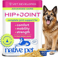 Native Pet Hip & Joint Advanced Care Dog Joint Supplement Powder for Mobility & Movement Support, Joint Supplement for Dogs with HMB, UC-II Collagen, Green Lipped Mussel & Hyaluronic Acid – 60 Scoops