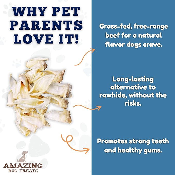Amazing Dog Treats - Lamb Ears (50 Pcs/Pack)- Natural Dog Chews -Rawhide Alternative - No Hide Dog Bones