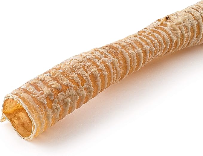 Jack&Pup 12" Beef Trachea for Dogs | All Natural Single Ingredient Dog Treat Dog Trachea Chews | Savory and Fun Treat for Dogs (6 Pack)