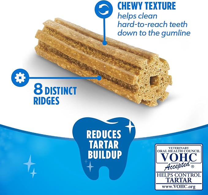 Dentalife Daily Oral Care Dog Treats for Small and Medium Dogs,Chewy Dental Treat to Freshen Breath and Fight Tartar,Chicken Flavor,35.7 oz. Each,94 Chews-2 x 47 ct. Pouch,94 Count (Pack of 2)