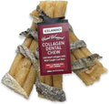 Icelandic+ Collagen Dental Chew: Beef & Cod Skin - 4" Dog Treat Stick, Hand-Wrapped Fish, 2 Ingredient Pet Snacks, Dental Health, Rawhide Alternative