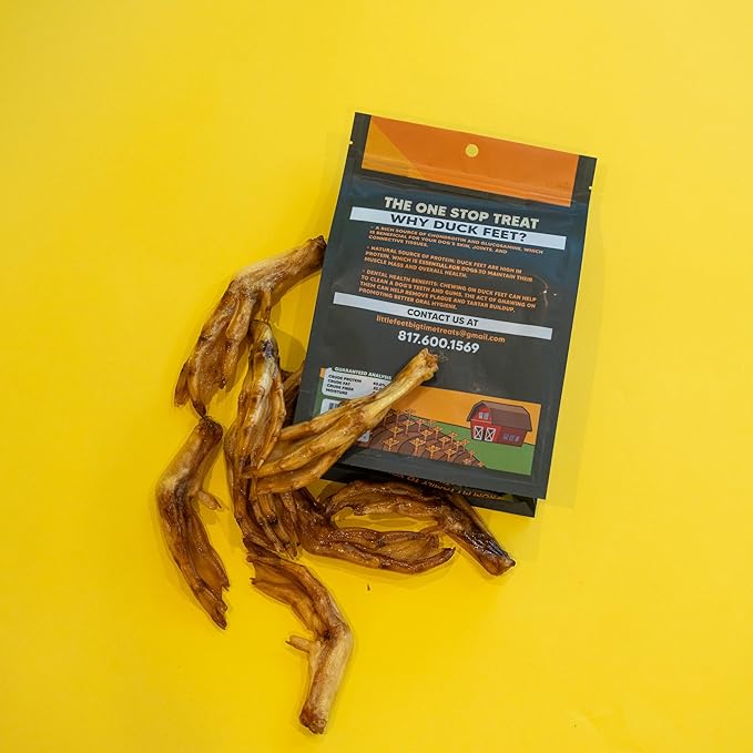 Duck Feet Dog Treats - Single Bag - 12 Premium Extra Large Pieces - 100% Sourced and Made in USA
