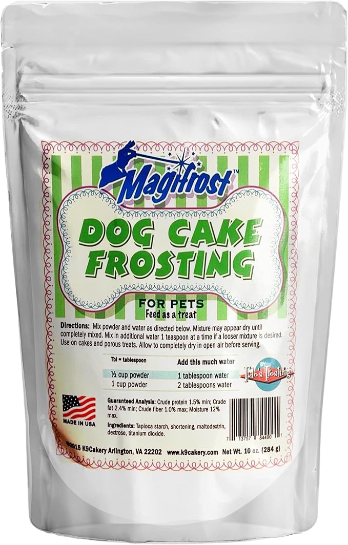 Magifrost Frosting for Dog Cakes - Perfect for Homemade Dog Cakes and Treats, Pet Friendly Easy-to-Use, Deliciously Smooth Texture, Safe & Healthy Ingredients (10oz)