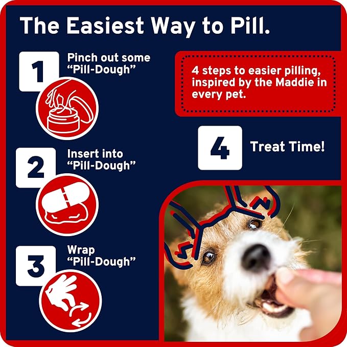 Easy Pill Ultra Pet Treat Wrap - Hypoallergenic Pill Concealing Pocket, Pouch or Wrap - for Dogs and Cats - Chicken Free Allergy Friendly Formula - Cheesy Dip and Bacon Flavor, 1 Pack