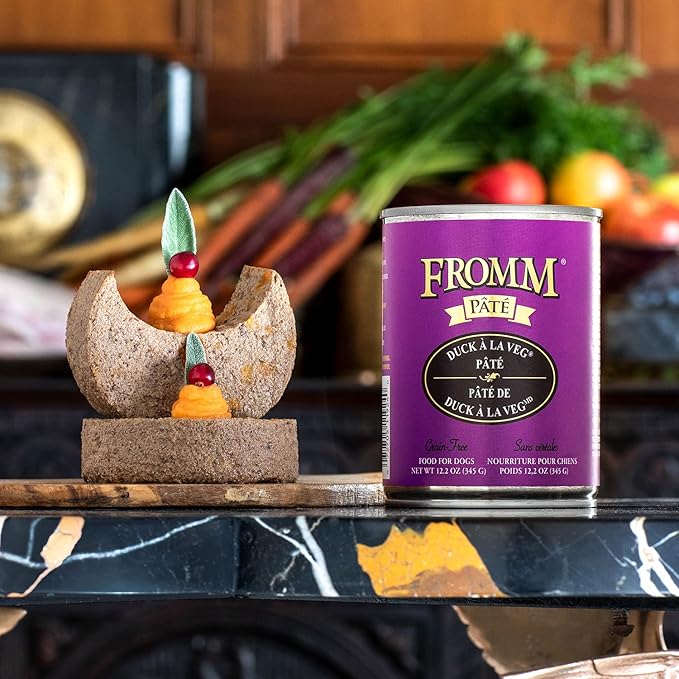 Fromm Duck A La Veg Pate Dog Food - Premium Wet Dog Food - Duck Recipe - Case of 12 Cans