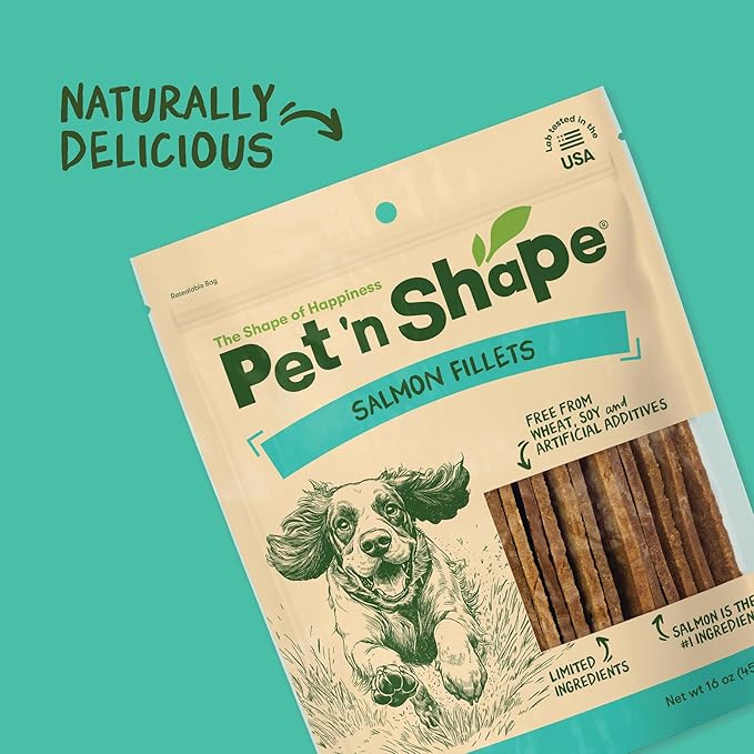 Pet 'n Shape Salmon Fillets, 16 oz - Healthy, Protein Rich Treats for Dogs
