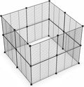 LURIVA Small Animal Playpen, Guinea Pig Cages, Pet Playpen, Rabbit Cage,Small Animal Cage, Puppy Kitten Dog Playpen, Indoor Outdoor Portable Metal Wire Yard Fence,15 X 12 Inch, 16 Panels, Black.