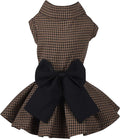 Pet Dresses for Small Dogs Cats Girl, Cute Princess Bowknot Dress Puppy Shirt All Weather Skirt Clothes Cat Apparel for Birthday Wedding Party Holiday (Medium, Yellow&Black)