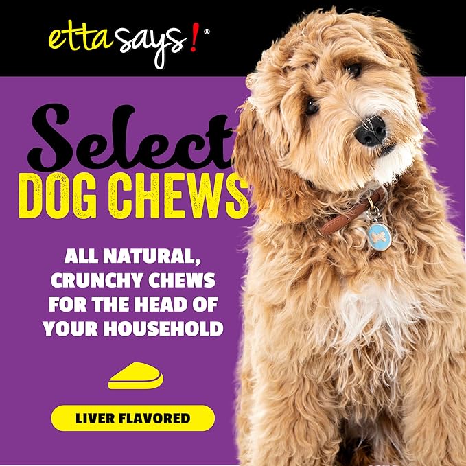 etta says! Select Dog Chews 7” Liver - Rawhide-Free, All Natural Chews - High in Protein - Made in The USA (20 Count Pack of 1)