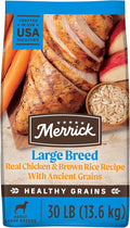 Merrick Healthy Grains Premium Large Breed Dry Dog Food, Wholesome And Natural Kibble For Big Dogs, Chicken - 30.0 lb. Bag