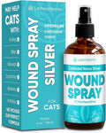 Cat Wound Care Spray is Perfect with Cat Cone | Nano Silver + Chlorhexidine in the Composition | Bites, Scratches, Redness, Irritation, and Sutures After Surgery | 4 Oz