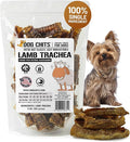 Dog Chits Lamb Trachea Dog Chews - 100% Single Ingredient, High Protein, Low Fat - Glucosamine for Joint Support - Dental-Clean Crunch - for Dogs Sensitive to Beef, Training Treat - 6 inch, 8 oz