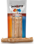 Jack&Pup 12" Beef Trachea for Dogs | All Natural Single Ingredient Dog Treat Dog Trachea Chews | Savory and Fun Treat for Dogs (6 Pack)