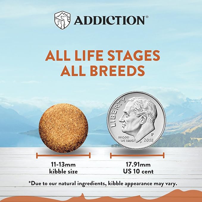 Addiction Wild Kangaroo & Apples Dry Dog Food - Limited Ingredient, Novel Protein for Dogs with Allergies, Grain-Free - Support Muscle Development & Manage Weight - Made in New Zealand 20lb