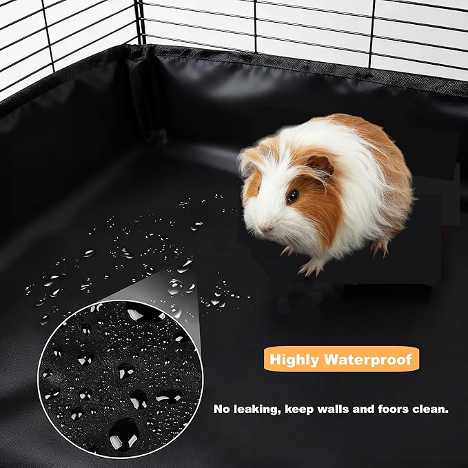 DZWLKJ Guinea Pig Cage Liner,Washable Tarp Bottom Base,Cherry Graphic,24"x96", Reusable for Rabbit, Chinchilla, Hedgehog, Ferret & Other Small Animals.