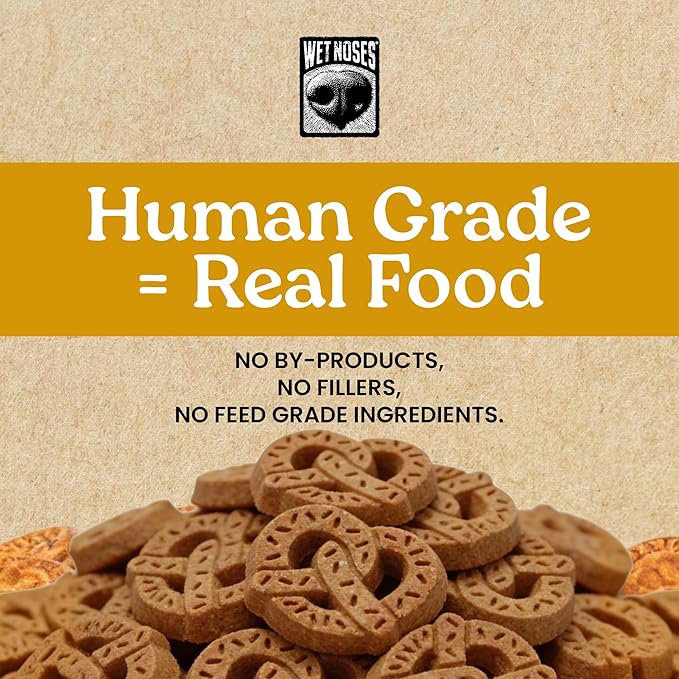 Wet Noses Moments Non-GMO Cheezy Pretzel Crunchy Dog Treats - 14oz | No Corn, Wheat, Soy or Peas, Made with 5 Simple Ingredients
