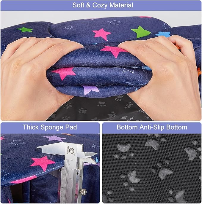 Unicorn Catcher Large Cozy Pet Bed & Tunnel - Warm & Washable, Suitable for Hamster, Chinchilla, Bunny