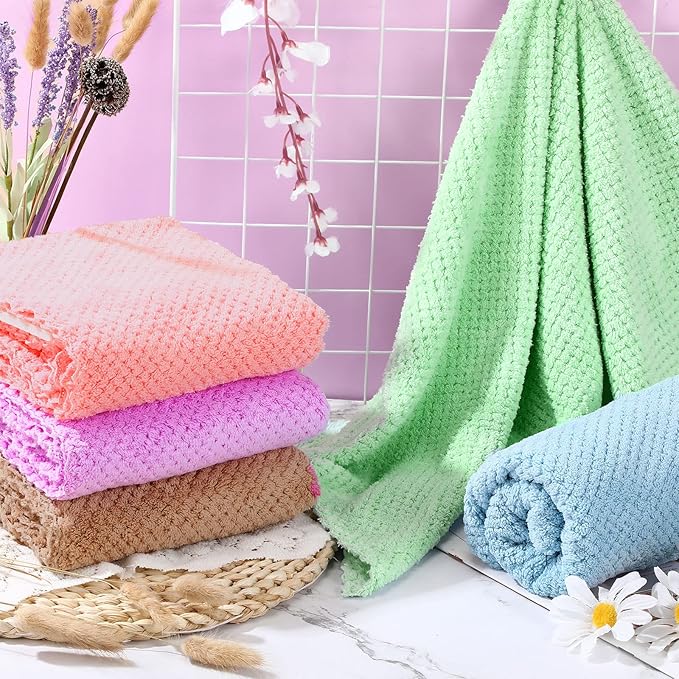 Reginary 10 Pcs Guinea Pigs Blankets Hamster Fleece Cage Liners Coral Fleece Quick Dry Soft Blankets Bedding Guinea Pig Accessories for Cat(14 x 30 Inch,Colorful)