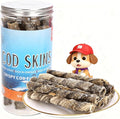 Natural Cod Skins for Dogs - Single Ingredient Dog Treats, Grain Free & Hypoallergenic - Dental Chews for Teeth Cleaning & Fresh Breath - Rich in Omega-3 for Skin & Coat Health (Cigar 5.5 oz)