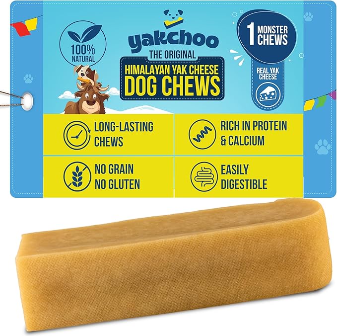 Real Himalayan Dog Chews - (Monster -1 Chew)| 100% All Natural | Dog Treats for Extra Large Breed | Dog Chews Long Lasting for Aggressive Chewers | High Protein | Dental Sticks for Dogs