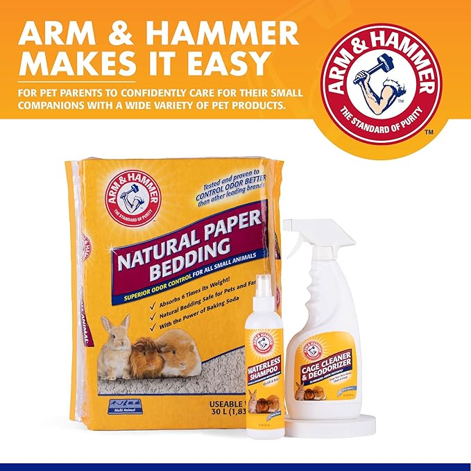 Arm & Hammer for Pets Super Absorbent Cage Liners for Guinea Pigs,Hamsters,Rabbits & All Small Animals | Best Cage Liners-for Small Animals,Small-Animal Pet Products,7 Count (Pack of 2)