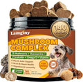 Mushroom Chews for Dogs, Turkey Tail Mushroom for Dogs, Immune Health, Digestive, Skin, Energy, Joint Support, 13 Organic Mushroom Complex with Shiitake, Maitake, Reishi, Lion's Mane, 140 Chews
