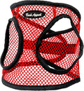 Bark Appeal Red Netted Step-in Dog Harness for X-Large to 2X-Large Sized Pets – Updated Sizing, Remeasuring is Essential – Soft Netted Mesh– Anti-Choke with Adjustable Strap & Heavy Duty Clip – XXL