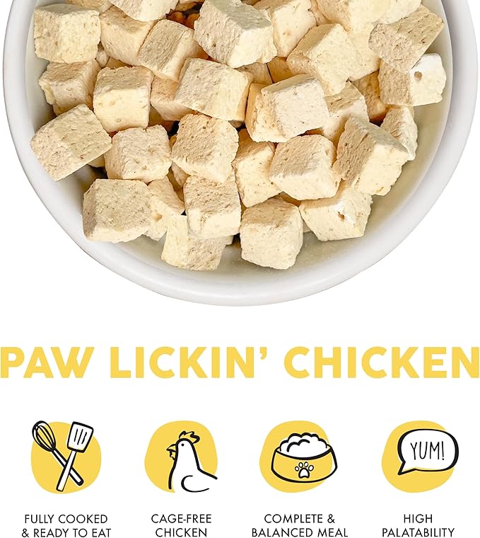Weruva Dog Freeze Dried, Paw Lickin' Chicken with Chicken Breast, 1oz Bag (Pack of 3)