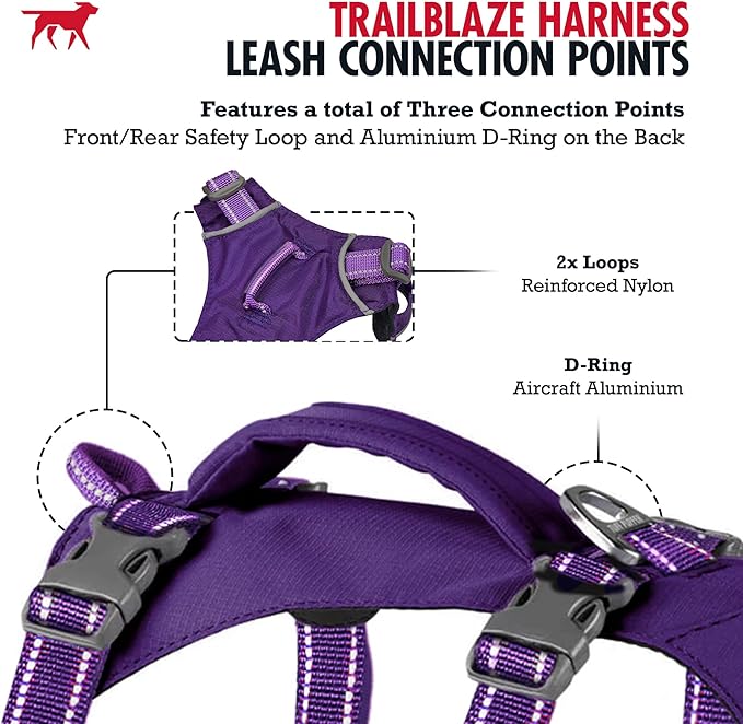 Tuff Pupper Escape Proof Dog Harness for Extra Large Dogs | No Pull Lightweight Adjustable Harness | No Escape Multifunctional Outdoor Pet Gear | Strong Durable Breathable | Secure Comfortable Fit