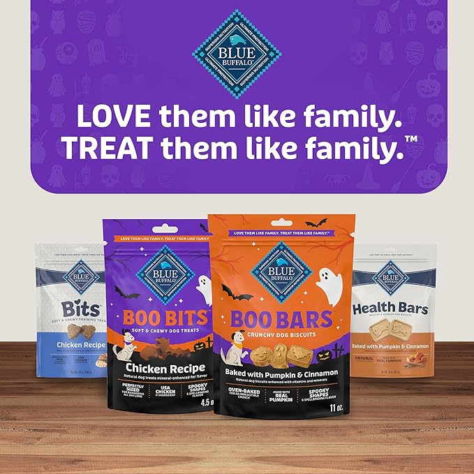 Blue Buffalo Boo Bits Soft & Chewy Halloween Dog Treats, Tasty Chicken Recipe, 4.5-oz. Bag