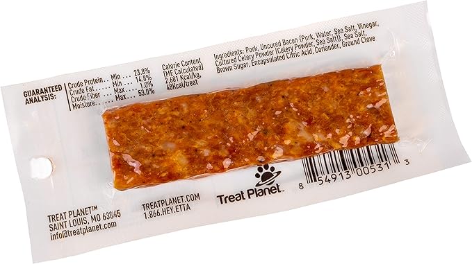 etta says! Pork + Bacon Snack Bars - Premium All Natural Meat Treats for Dogs - Human Grade - Made in The USA (6 Count Pack of 1)