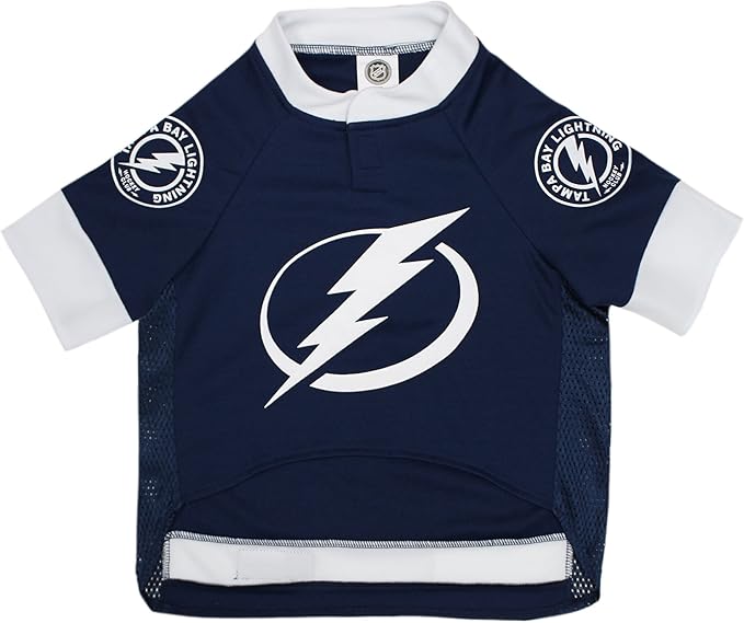 Pets First NHL Tampa Bay Lightning Jersey for Dogs & Cats, Medium. - Let Your Pet Be A Real NHL Fan!