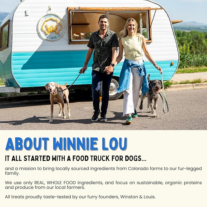 Winnie Lou Organic Dog Treats – Natural Dog Biscuits, USA Made, Organic Ingredients, Clean, Sensative Stomach, All Breed Sizes, High Protein, Hypoallergenic, Greens & Cheddar Pretzels (Pack of 2)