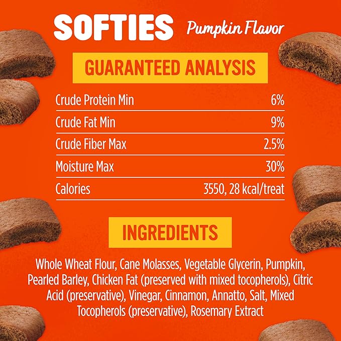 Blue Dog Bakery Pun'Kin Softies, Pumpkin Flavor, 10 Ounces (Pack of 3)