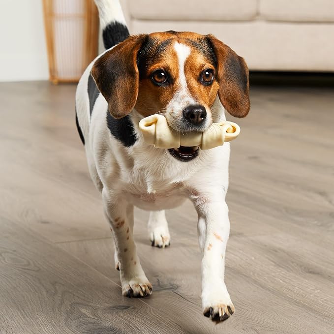 American Sourced Beefhide Bones 4-5" Dog Chew Treats - Natural Flavor, 22 Count/1 Pack