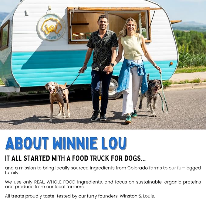 Winnie Lou Organic Dog Treats – Natural Dog Biscuits, USA Made, Organic Ingredients, Clean, Sensative Stomach, All Breed Sizes, High Protein, Hypoallergenic, Peanut Butter Pretzels (Pack of 2)