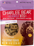 Charlee Bear Bearnola Bites Crunchy Dog Treats, Peanut Butter and Honey, 8 Ounce Resealable Bag, Limited Ingredient, Natural, Healthy Granola Dog Snacks, Made in USA