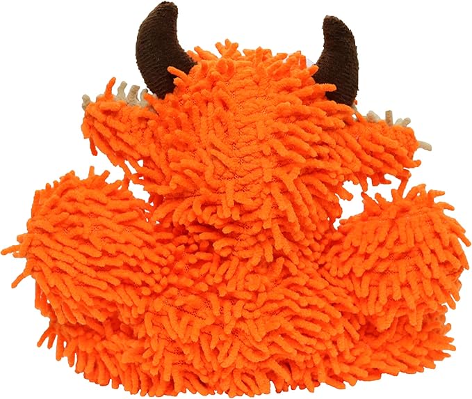 MIGHTY- Microfiber Ball - Farm – Made with Squeaker Balls and Minimal Stuffing. Strong & Tough. Interactive Play. Machine Washable & Floats (Bull, Jr 2 Pack)