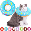 Hpetppy Cat Cone Collar Soft, Cat Recovery Collar for Wound Healing Cute Donut Adjustable Kitten Cones to Stop Licking Comfortable Lightweight Neck Elizabethan Collars for Cats Kittens After Surgery