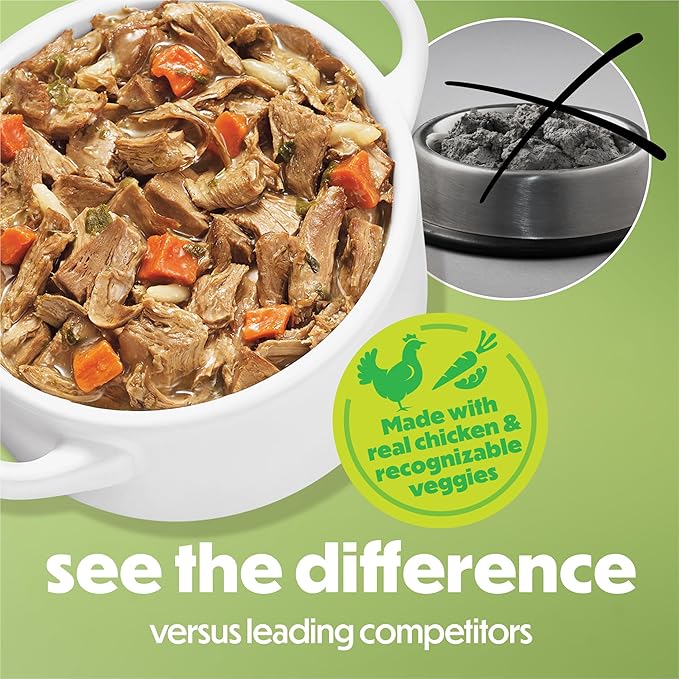 Purina Beneful Freshly Prepared Meals Roasted Chicken Recipe With Brown Rice, Carrots and Spinach Wet Dog Food - (Pack of 8) 10 oz. Tubs