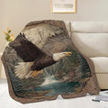 Bald Eagle Throw Blanket Eagle Stuff Gifts for Kids Girls Boys Adults Women Men Soft Cozy Warm Plush Fluffy Fuzzy Fleece Blanket Decor 50''X60''
