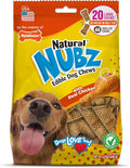 Nylabone Nubz Natural Dog Chew Treats for Large Dogs, Long Lasting Dog Bones Made in USA, Chicken Flavor Breath Freshener Dental Chews, for Dogs Over 30 lbs. (20 Count)