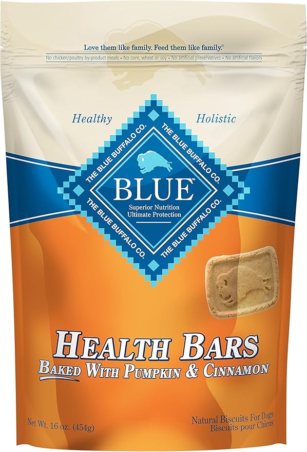 Blue Buffalo Pumpkin and Cinnamon Health Bars for Dogs, 16 Oz (12 Pack)