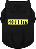 Discover Cozy Cotton Canine Wear: Soft, Lightweight, and Breathable Dog Shirt Vest with Eye-Catching Graphics(Security), Keeping Your Furry Friend Warm and Comfy! Black L