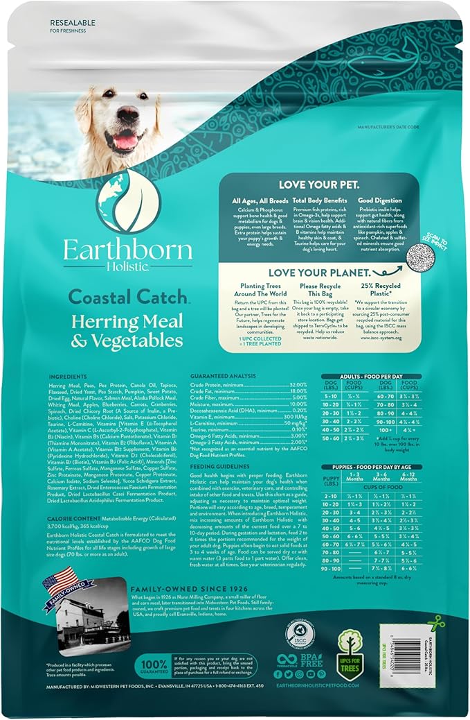 Earthborn Holistic Coastal Catch 25 lb. Herring Meal & Vegetables Grain-Free Dry Dog Food