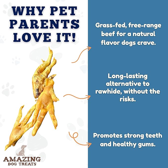 Amazing Dog Treats - Chicken Feet Dog Treats (50 Count)